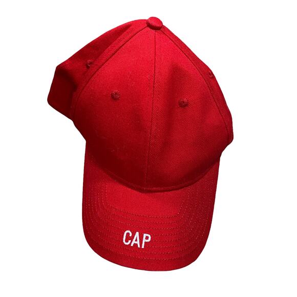 The Reaes Red 100% Cotton Six Panel Cap Hat - Picture 1 of 5